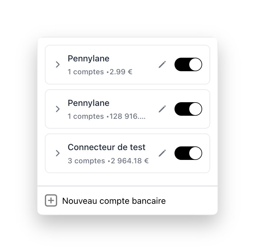 Multi-bank consolidation dashboard